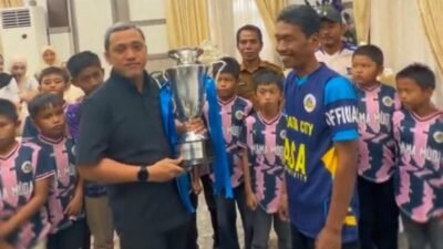 Raih Juara 1 Sulsel, Tim SSB Turatea City U-11 Disambut Bupati Jeneponto Sebelum ke Bandung