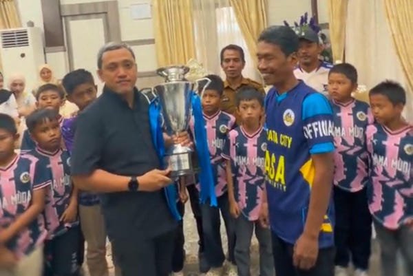 Raih Juara 1 Sulsel, Tim SSB Turatea City U-11 Disambut Bupati Jeneponto Sebelum ke Bandung