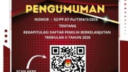 KPU Jeneponto Rilis Rekapitulasi Daftar Pemilih Semester II 2026