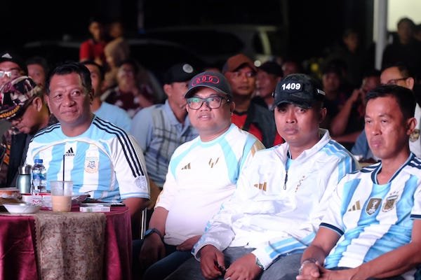 Nobar Hingga Subuh, Wabup Gowa Girang Lihat Argentina Comeback ke Final