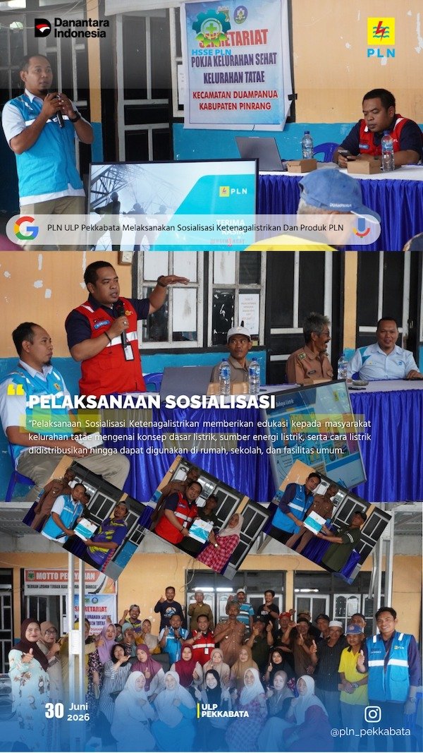 PLN Sosialisasi Keselamatan Listrik dan Aplikasi PLN Mobile di Pinrang