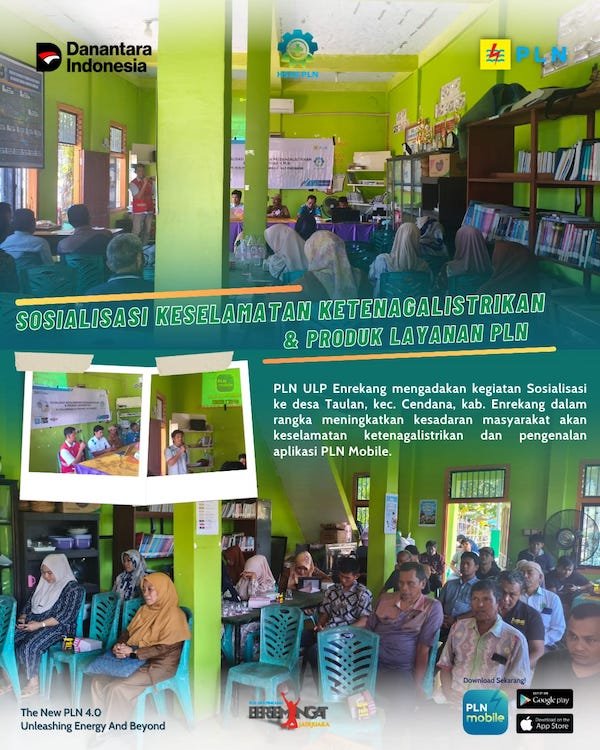 Edukasi Digitalisasi Layanan, PLN ULP Enrekang Sasar Warga Desa Taulan