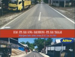 Update MYP Paket 2: Marka Jalan Ruas Gowa-Barombong-Takalar Mulai Terpasang