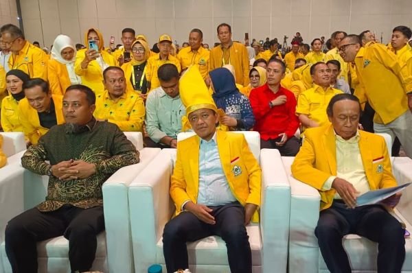 Lagu MBG Sambut Bahil di Hotel Arena Musda Golkar Sulsel