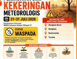 BPBD Jeneponto Terbitkan Peringatan Dini Kekeringan, Empat Kecamatan Waspada