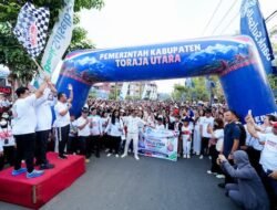 Gubernur Sulsel Lepas Ribuan Peserta Jalan Sehat Anti Mager Toraja Utara
