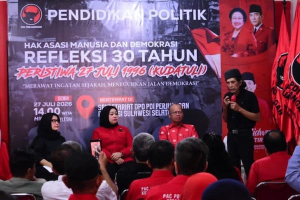 30 Tahun Kudatuli, PDIP Sulsel Ajak Generasi Muda Rawat Demokrasi