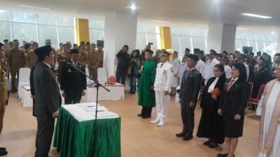 Bupati Toraja Utara Lantik 105 Pejabat, Tekankan Prinsip 4K