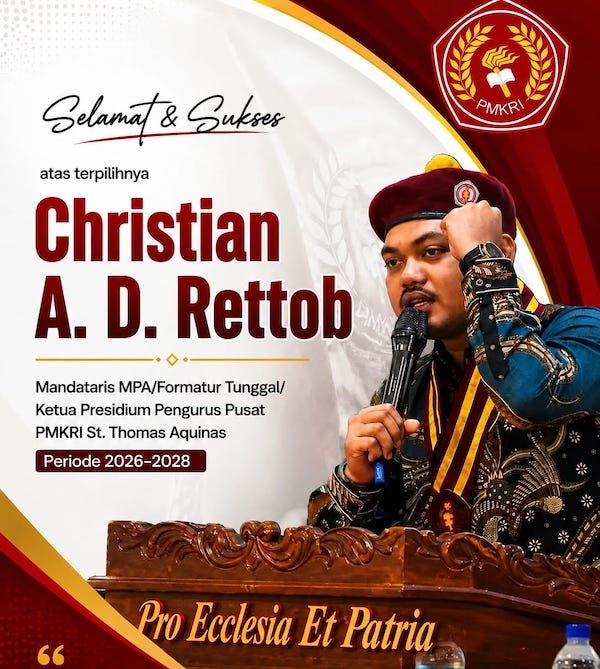 Christian AD Rettob Terpilih Ketua Presidium PP PMKRI Periode 2026-2028 di Kongres PMKRI Ruteng NTT