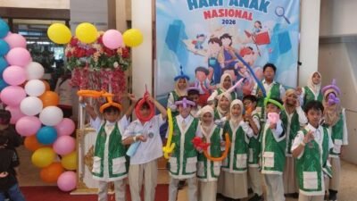 SAB Percussion Sekolah Alam Bosowa Meriahkan Perayaan Hari Anak Nasional di Makassar