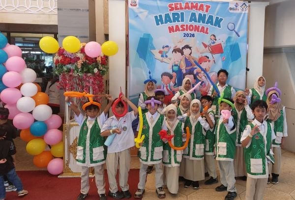 SAB Percussion Sekolah Alam Bosowa Meriahkan Perayaan Hari Anak Nasional di Makassar