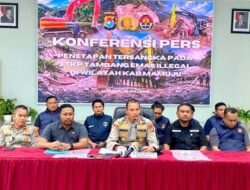 Bongkar Tambang Emas Ilegal di Mamuju, Polisi Amankan Empat Tersangka