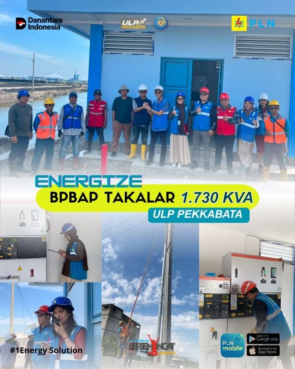 PLN ULP Pekkabata Energizing 1.730 kVA BPBAP Takalar di Pinrang