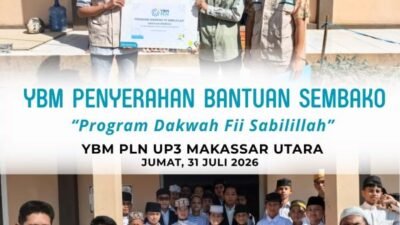 YBM PLN UP3 Makassar Utara Salurkan Bantuan Sembako untuk Pondok Pesantren