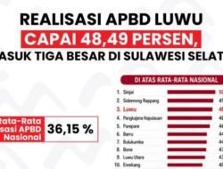 Realisasi APBD Luwu Capai 48,49 Persen, Tertinggi Ketiga di Sulsel