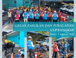 Sambut HUT RI ke-81, ULP Pangkep Gelar Pasukan dan Peralatan Demi Pasokan Listrik Andal