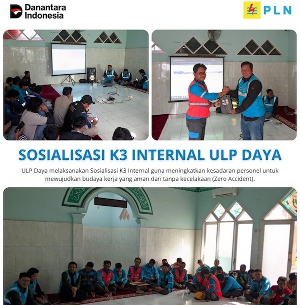 Perkuat Budaya Aman, PLN ULP Daya Rutin Gelar Sosialisasi K3 Internal