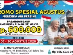 Spesial Kemerdekaan, PDAM Jeneponto Diskon Sambungan Baru Air Bersih Rp600 Ribu