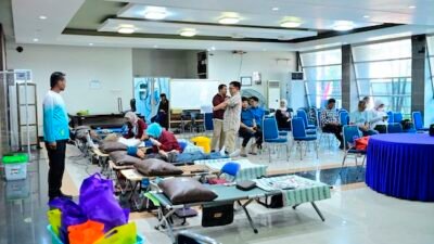 PDAM Makassar dan Karang Taruna Gelar Donor Darah