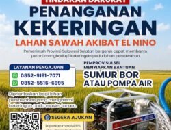 Perkuat Mitigasi Kekeringan, Gubernur Sulsel Siapkan Bantuan Pompa Air dan Sumur Bor untuk Wilayah Petanian