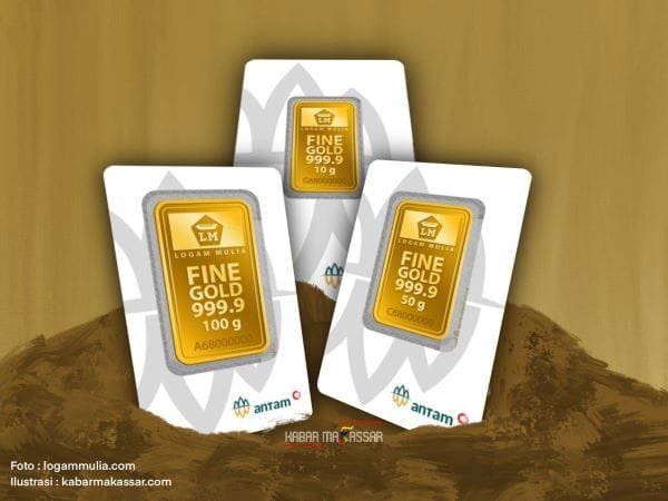 Awal Pekan, Harga Emas Antam, Galeri 24 dan UBS Terpantau Stabil