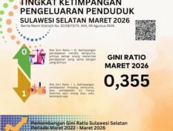 Ketimpangan Perdesaan di Sulsel Naik, Gini Ratio Capai 0,355