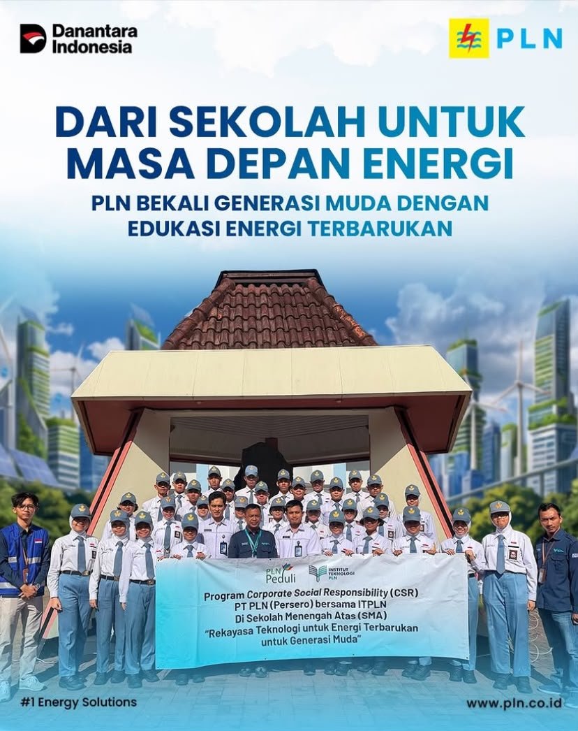 PLN dan IT PLN Kenalkan Teknologi Energi Terbarukan kepada Siswa SMA