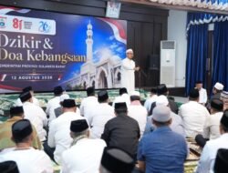 Sambut HUT ke-81 RI, Pemprov Sulbar Gelar Dzikir dan Doa Kebangsaan