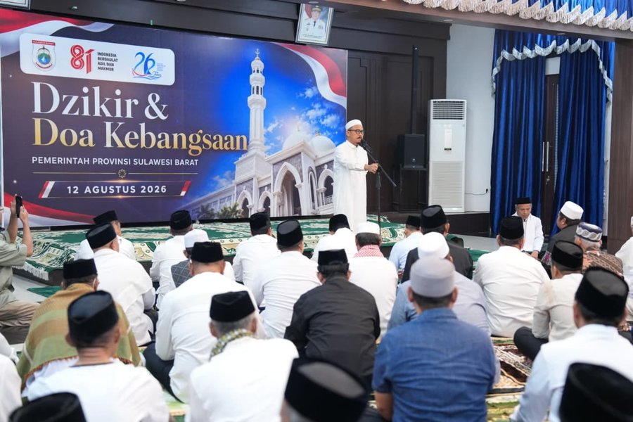 Sambut HUT ke-81 RI, Pemprov Sulbar Gelar Dzikir dan Doa Kebangsaan