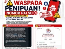Awas! Nomor WhatsApp Palsu Catut Nama Kadinkes Makassar