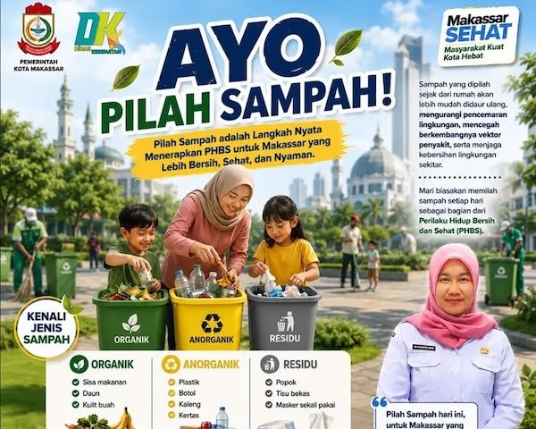 Kadinkes Makassar Ajak Warga Mulai Pilah Sampah dari Rumah