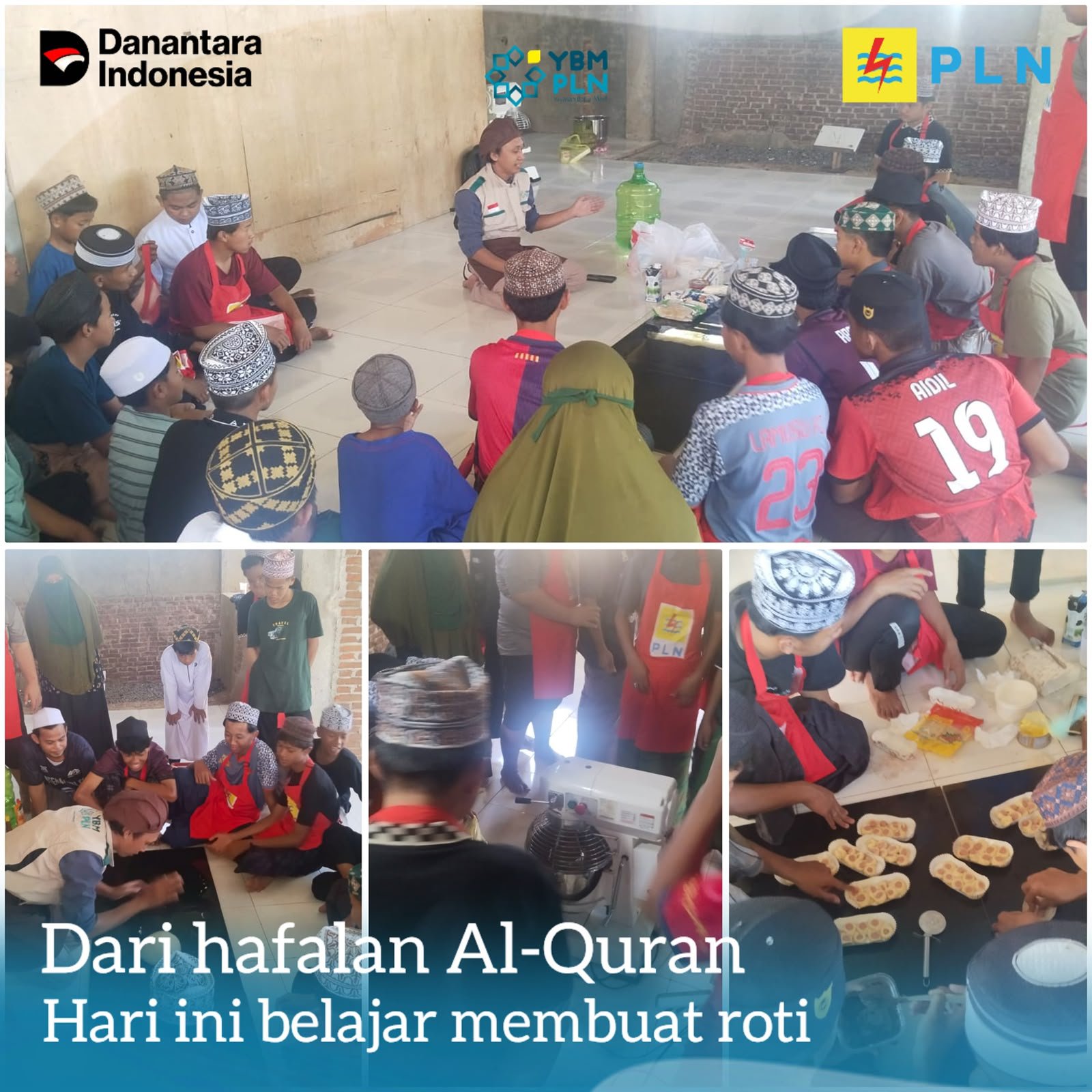Belajar Membuat Roti, Cara YBM PLN Pinrang Kenalkan Keterampilan Baru kepada Santri