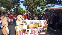 Berbusana Adat dan Yel-Yel Bahagia, SDN 8 Binamu Hipnotis Penonton Lomba Gerak Jalan