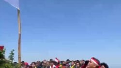 Tembus Puncak Bulu Pengka, Polres Jeneponto Gelar Kirab Merah Putih