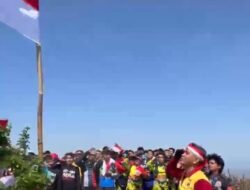 Tembus Puncak Bulu Pengka, Polres Jeneponto Gelar Kirab Merah Putih