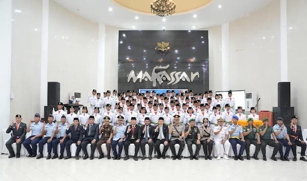 70 Paskibraka Makassar Siap Kibarkan Merah Putih di Karebosi