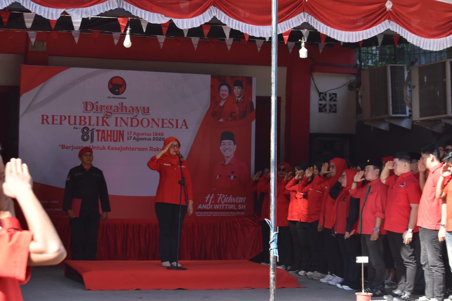 HUT ke-81 RI, PDIP Sulsel Serukan Kerja Nyata dan Keberpihakan Kepada Rakyat