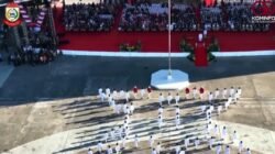 Formasi Penyu Paskibraka Makassar Curi Perhatian di HUT ke-81 RI