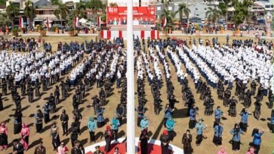 Ribuan Pelajar Tampil dalam Tari Kolosal HUT RI di Bulukumba