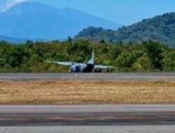 Pesawat Cassa TNI Tergelincir di Bandara Sultan Hasanuddin Makassar