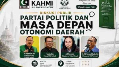 KAHMI Sulsel Bakal Bedah Partai Politik dan Masa Depan Otonomi Daerah