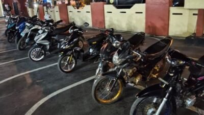 Polresta Mamuju Tindak Balap Liar, 11 Motor Diamankan