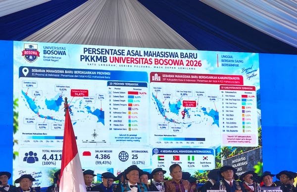 4.411 Mahasiswa Baru Bergabung di Unibos-Poltekbos, Ada dari Dari Nigeria hingga Korea Selatan