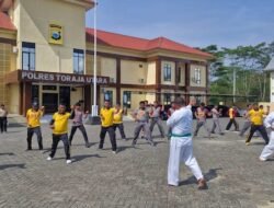 Polres Toraja Utara Gelar UKJ 2026, Personel Jalani Tes Fisik hingga Bela Diri