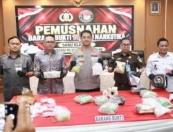 Polrestabes Makassar Musnahkan 10,8 Kg Sabu dan 10,317 Butir Ekstasi