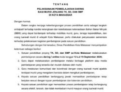 Respon Antrean BBM, Pemkot Makassar Berlakukan Sekolah Daring Mulai 12 September