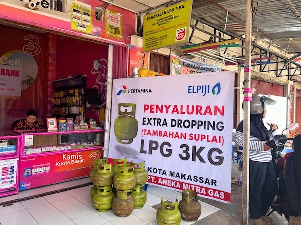 Pertamina Perkuat Pasokan LPG 3 Kg di Sulsel dengan Extra Dropping 173.160 Tabung