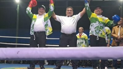 Saling Adu Tinju, Bupati Mamasa dan Ketua KONI Sulbar Buka Kejurprov