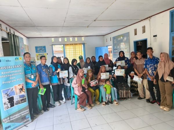 Momentum Hari Pelanggan Nasional, PLN ULP Sungguminasa Edukasi Keselamatan Ketenagalistrikan Warga Batangkaluku