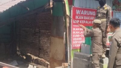 20 Tahun Kuasai Fasum, 10 Lapak di Gunung Lompo Battang Ditertibkan